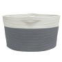 Cesta de almacenaje algodón gris y blanco Ø40x25 cm de , Cestas - Ref: Foro24-358461, Precio: 22,28 €, Descuento: %