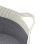 Cesta de almacenaje algodón gris y blanco Ø40x25 cm de , Cestas - Ref: Foro24-358461, Precio: 22,28 €, Descuento: %