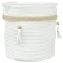 Cesta de almacenaje algodón blanco Ø38x36 cm de , Cestas - Ref: Foro24-358477, Precio: 25,43 €, Descuento: %