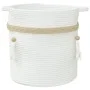 Cesta de almacenaje algodón blanco Ø38x36 cm de , Cestas - Ref: Foro24-358477, Precio: 25,43 €, Descuento: %