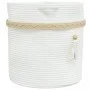 Cesta de almacenaje algodón blanco Ø38x36 cm de , Cestas - Ref: Foro24-358477, Precio: 25,43 €, Descuento: %
