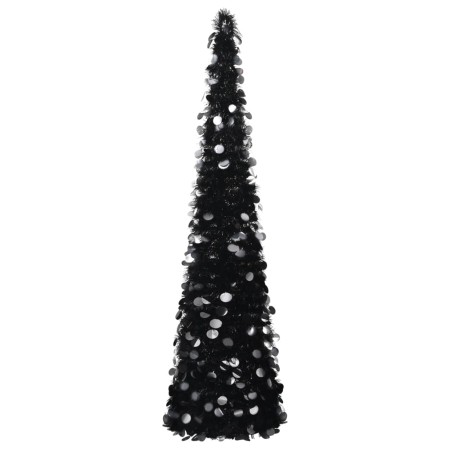 Árbol de Navidad artificial emergente PET negro 180 cm en Decoración Festiva y Estacional | Comprar online en Foru.es