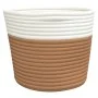 Cestas de almacenaje 2 uds algodón marrón y blanco Ø24x18 cm de , Cestas - Ref: Foro24-358454, Precio: 17,17 €, Descuento: %