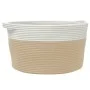 Cesta de almacenaje algodón beige y blanco Ø40x25 cm de , Cestas - Ref: Foro24-358463, Precio: 24,78 €, Descuento: %