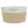 Cesta de almacenaje algodón beige y blanco Ø40x25 cm de , Cestas - Ref: Foro24-358463, Precio: 25,22 €, Descuento: %