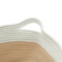 Cesta de almacenaje algodón beige y blanco Ø40x25 cm de , Cestas - Ref: Foro24-358463, Precio: 25,22 €, Descuento: %
