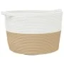 Cesta para ropa sucia algodón beige y blanco Ø60x36 cm de , Cestas para ropa - Ref: Foro24-358475, Precio: 34,47 €, Descuento: %