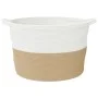 Cesta para ropa sucia algodón beige y blanco Ø60x36 cm de , Cestas para ropa - Ref: Foro24-358475, Precio: 34,47 €, Descuento: %