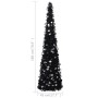 Árbol de Navidad artificial emergente PET negro 180 cm en Decoración Festiva y Estacional | Comprar online en Foru.es