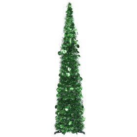 Árbol de Navidad artificial emergente PET verde 120 cm en Decoración Festiva y Estacional | Comprar online en Foru.es