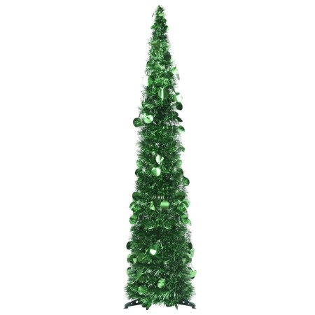 Árbol de Navidad artificial emergente PET verde 120 cm en Decoración Festiva y Estacional | Comprar online en Foru.es