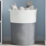 Cesta de almacenaje algodón gris y blanco Ø49x65 cm de , Cestas - Ref: Foro24-358494, Precio: 52,97 €, Descuento: %