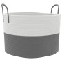 Cesta de almacenaje algodón gris y blanco Ø51x33 cm de , Cestas - Ref: Foro24-358489, Precio: 32,20 €, Descuento: %