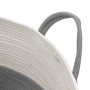 Cesta de almacenaje algodón gris y blanco Ø51x33 cm de , Cestas - Ref: Foro24-358489, Precio: 32,20 €, Descuento: %
