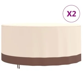 Cubiertas muebles jardín 2 uds tela Oxford 600D Ø 183x71 cm de , Fundas para muebles de jardín - Ref: Foro24-3203364, Precio:...
