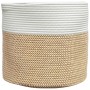 Cesta de almacenaje algodón marrón y blanco Ø40x35 cm de , Cestas - Ref: Foro24-358468, Precio: 31,65 €, Descuento: %