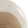 Aufbewahrungskorb aus brauner und weißer Baumwolle, Ø40x35 cm von , Körbe - Ref: Foro24-358468, Preis: 27,73 €, Rabatt: %