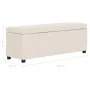 Bank with storage space 116 cm polyester cream color by , Benches for halls and storage - Ref: Foro24-281319, Price: 188,14 €...
