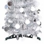 Árbol de Navidad artificial emergente PET plateado 120 cm en Decoración Festiva y Estacional | Comprar online en Foru.es
