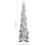 Árbol de Navidad artificial emergente PET plateado 120 cm en Decoración Festiva y Estacional | Comprar online en Foru.es