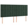 Cabeceros 4 unidades de terciopelo verde oscuro 80x5x78/88 cm de , Cabeceros y pies de cama - Ref: Foro24-3116823, Precio: 11...
