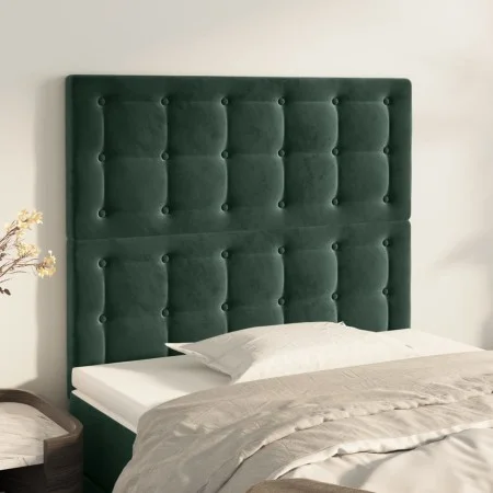 Kopfteile 2 Einheiten aus dunkelgrünem Samt 80x5x78/88 cm von , Kopf- und Fußteile - Ref: Foro24-3116799, Preis: 68,14 €, Rab...