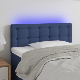 Cabecero con LED de tela azul 80x5x78/88 cm de , Cabeceros y pies de cama - Ref: Foro24-3122026, Precio: 36,05 €, Descuento: %