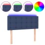 Cabecero con LED de tela azul 80x5x78/88 cm de , Cabeceros y pies de cama - Ref: Foro24-3122026, Precio: 36,05 €, Descuento: %