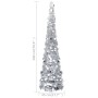 Árbol de Navidad artificial emergente PET plateado 180 cm en Decoración Festiva y Estacional | Comprar online en Foru.es