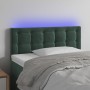 Cabecero con LED de terciopelo verde oscuro 100x5x78/88 cm de , Cabeceros y pies de cama - Ref: Foro24-3122091, Precio: 47,20...