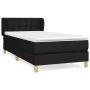 Box spring bed with black fabric mattress 100x200 cm by , Beds and slatted bases - Ref: Foro24-3127103, Price: 308,39 €, Disc...