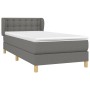 Cama box spring con colchón tela gris oscuro 80x200 cm de , Camas y somieres - Ref: Foro24-3127078, Precio: 295,01 €, Descuen...