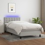 Cama box spring colchón y luces LED tela gris claro 80x200 cm de , Camas y somieres - Ref: Foro24-3133429, Precio: 281,75 €, ...