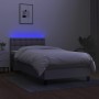 Cama box spring colchón y luces LED tela gris claro 80x200 cm de , Camas y somieres - Ref: Foro24-3133429, Precio: 281,75 €, ...