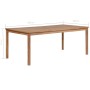 Mesa de jardín de madera maciza de teca 200x100x77 cm de vidaXL, Mesas de jardín - Ref: Foro24-44998, Precio: 333,02 €, Descu...