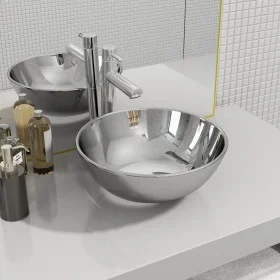 Lavabo de cerámica plateado 28x10 cm de vidaXL, Lavabos - Ref: Foro24-143489, Precio: 46,10 €, Descuento: %