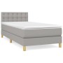 Cama box spring con colchón tela gris claro 80x200 cm de , Camas y somieres - Ref: Foro24-3140889, Precio: 280,93 €, Descuent...