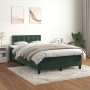 Cama box spring con colchón terciopelo verde oscuro 120x200 cm de , Camas y somieres - Ref: Foro24-3141536, Precio: 368,29 €,...