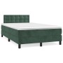 Cama box spring con colchón terciopelo verde oscuro 120x200 cm de , Camas y somieres - Ref: Foro24-3141536, Precio: 368,29 €,...