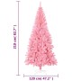 Árbol de Navidad artificial con soporte PVC rosa 210 cm en Decoración Festiva y Estacional | Comprar online en Foru.es