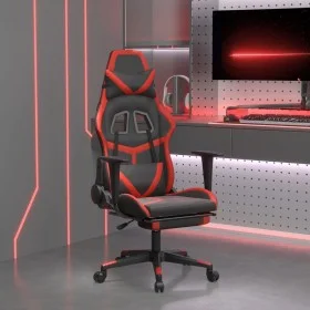 Gaming chair with footrest in black and red synthetic leather by , Gaming chairs - Ref: Foro24-3143677, Price: 125,39 €, Disc...