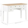 Escritorio de madera blanco 109,5x45x77,5 cm de vidaXL, Escritorios - Ref: Foro24-280069, Precio: 241,38 €, Descuento: %