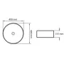 Lavabo 40x15 cm cerámica dorado de vidaXL, Lavabos - Ref: Foro24-143498, Precio: 84,86 €, Descuento: %