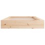 Estructura cama doble pequeña madera maciza 135x190 cm de , Camas y somieres - Ref: Foro24-820711, Precio: 137,86 €, Descuent...