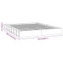 Estructura cama doble pequeña madera maciza 135x190 cm de , Camas y somieres - Ref: Foro24-820711, Precio: 137,86 €, Descuent...