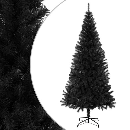 Árbol de Navidad artificial con soporte PVC negro 210 cm en Decoración Festiva y Estacional | Comprar online en Foru.es