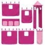 Cortinas para cama alta con torre poliéster rosa de , Accesorios para camas y somieres - Ref: Foro24-835924, Precio: 39,69 €,...
