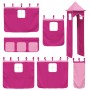 Cortinas para cama alta con torre poliéster rosa de , Accesorios para camas y somieres - Ref: Foro24-835924, Precio: 40,21 €,...