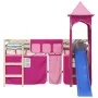 Curtains for loft bed with pink polyester tower by , Accessories for beds and slatted bases - Ref: Foro24-835924, Price: 39,6...