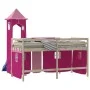 Curtains for loft bed with pink polyester tower by , Accessories for beds and slatted bases - Ref: Foro24-835924, Price: 39,6...